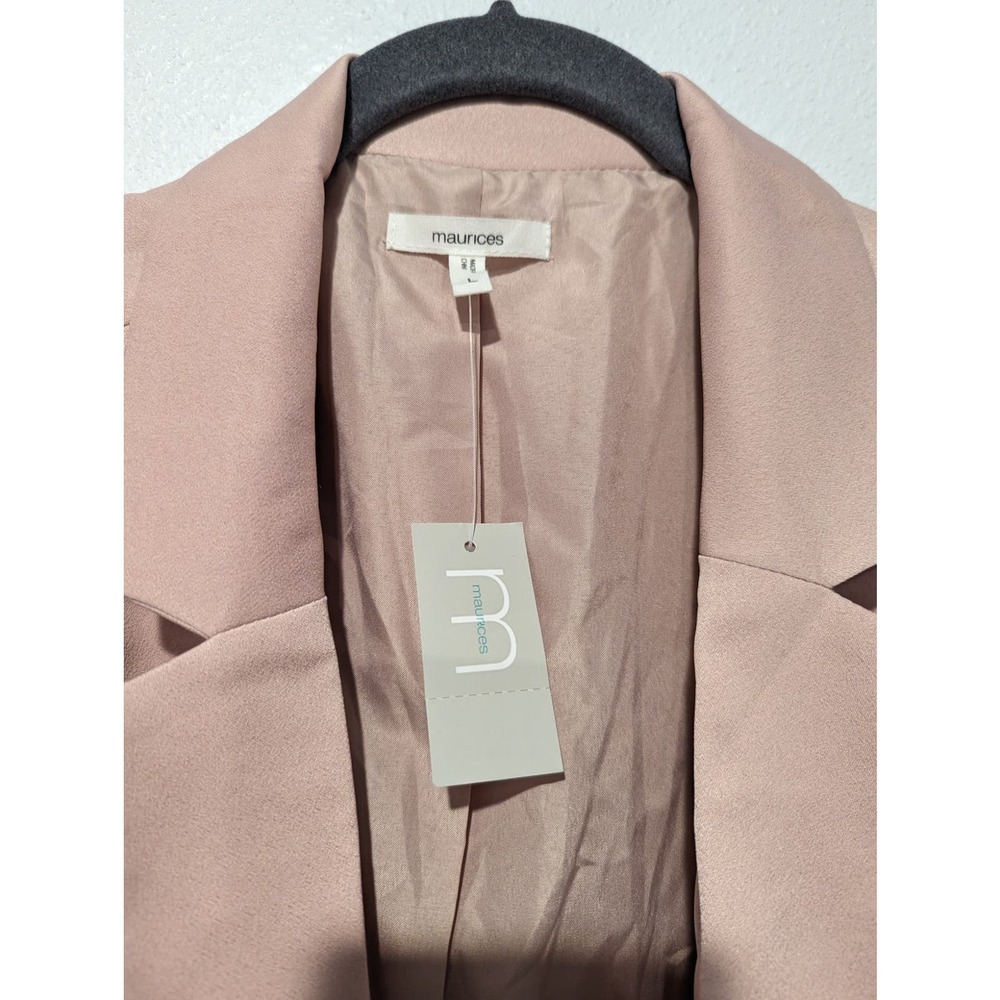 Maurices Blush Pink Satin Blazer Jacket - Picture 5 of 6